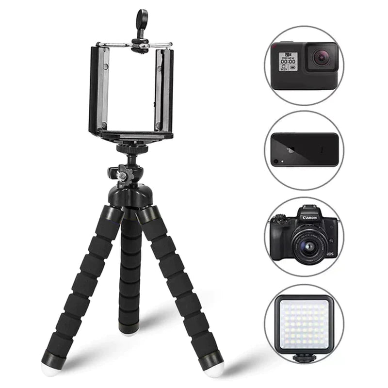 Tripod for Phone Flexible Sponge Octopus Mini Tripod for Iphone Mini Camera Tripod Phone Holder Clip Stand Tripod for Phone Flexible Sponge Octopus Mini Tripod for Iphone Mini Camera Tripod Phone Holder Clip Stand